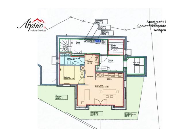 Appartement à Wengen - Chalet Sterndolde Apt. 1 Appartement à Wengen - Chalet Sterndolde Apt. 1