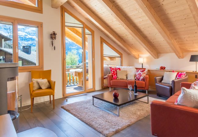 Wengen Chalet Luna offers this penthouse apartment by Alpine Holiday Services.