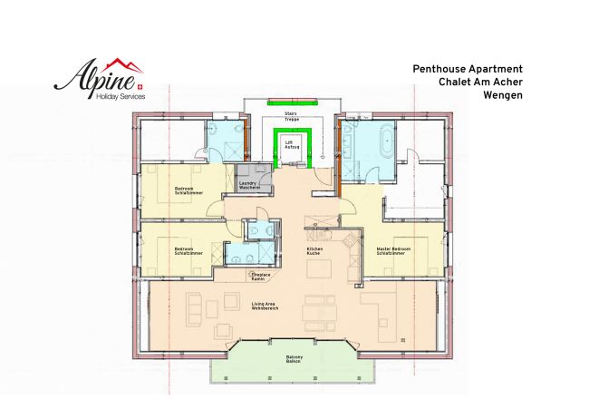 Apartment in Wengen - Chalet Am Acher Penthouse Apartment in Wengen - Chalet Am Acher Penthouse